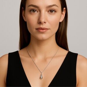 Tiffany & Co Silver Teardrop Necklace